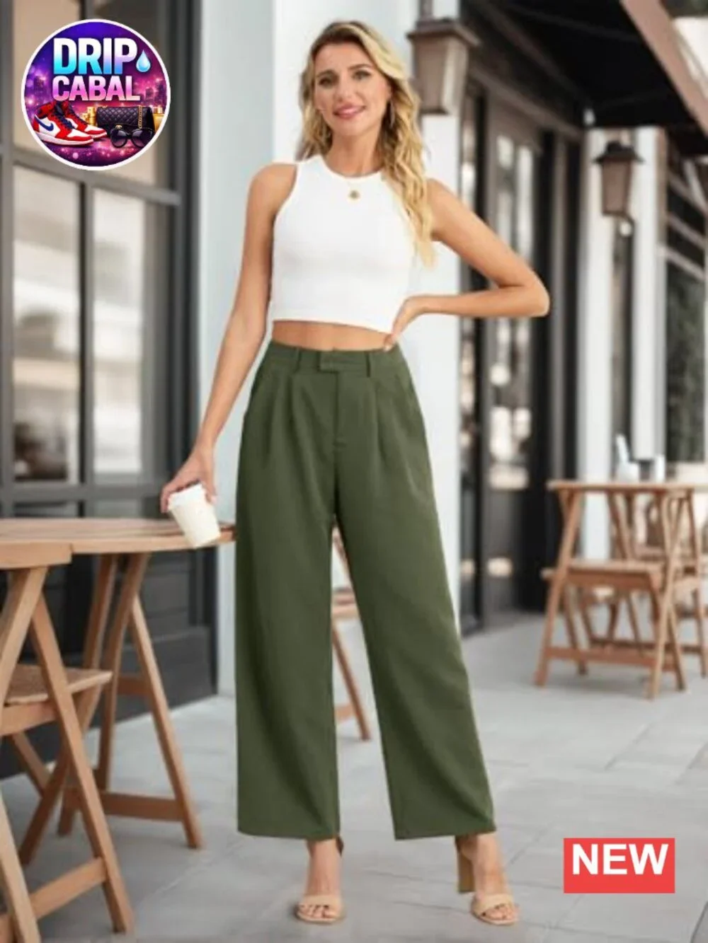 Women's High Waisted Wide Leg Palazzo Pants with Pockets - 70% Rayon 30%